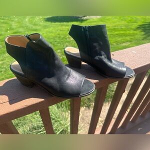 Lucky Brand Black Chunky Heeled Boots
